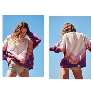 Free People Movement Ombre Tie-Dye Metti Crew Sweatshirt Pullover Women’s Size S